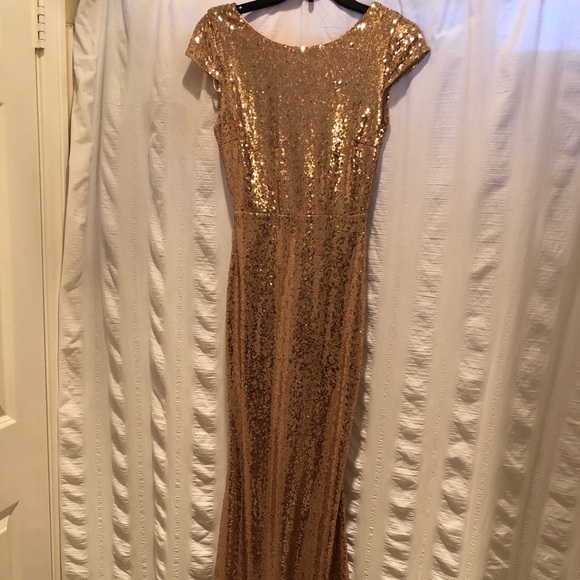 Windsor rose gold sequin dress - Picture 1 of 6